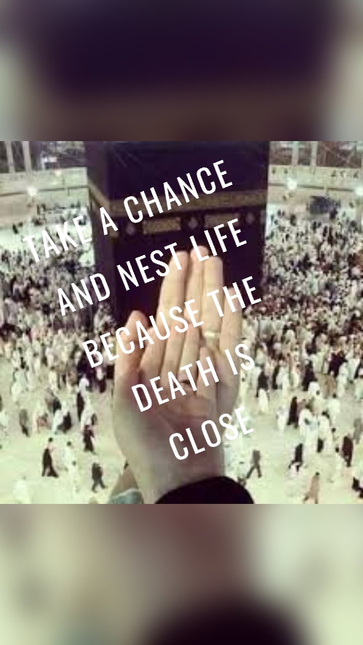 Take a chance and nest life because the death is close 